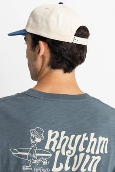 Make a statement with this Worn Path Cap in Slate. Crafted from 100% Cotton, this deconstructed low-profile 5-panel boasts a screen-printed logo, contrast cord crown and peak, embroidered eyelets, and an adjustable snap-back closure for a versatile and stylish addition to your collection. 100% Cotton Deconstructed low profile 5 panel cap Embroidered eyelets Adjustable snap back closure Model wears Medium in all tops and size 32 in all bottoms. His measurements are as follows: Height 188cm / 6ft Hat Print, Snap Back, Snap Backs, Womens Glasses, Glasses Accessories, Clothes Gift, Low Profile, Jumpsuit Dress, Jumpsuit Romper