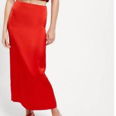 *New With Tags!* Zara Ruby Red Satin Effect Midi Skirt, Size Us X-Small High Waist Satin Effect Midi Skirt. Back Vent At Hem. Side Hidden Inseam Hip Closure. 74% Viscose, 26% Linen. Machine Wash 30c/86f, Delicate Cycle. Fitted Red Maxi Skirt For Night Out, Red Maxi Skirt For Night Out, Chic Red Fitted Maxi Skirt, Fitted Red Midi Bottoms, Fitted Red Midi-length Bottoms, Chic Red Maxi Skirt For Night Out, Elegant Red Maxi Skirt For Night Out, Red Maxi Skirt For Summer Evenings, Red Summer Evening Maxi Skirt