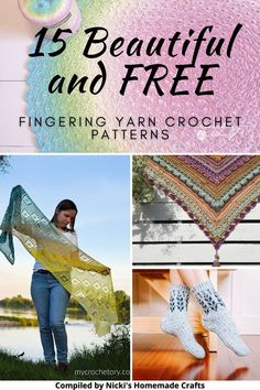 the cover of 15 beautiful and free crochet patterns