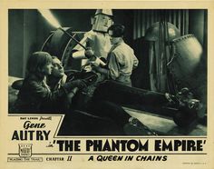 an old movie poster for the film the phanon empire, featuring two actors