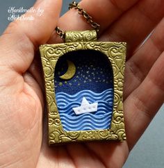 Celestial Sea necklace Inspirational women gift Sea pendant | Etsy Blue Polymer Clay Pendant Necklace, Polymer Clay Pendant Jewelry Gift, Artistic Polymer Clay Jewelry For Gift, Blue Polymer Clay Pendant Jewelry, 3d Necklace, Fantasy Pendant, Sea Necklace, Necklace Polymer Clay, Geometric Pendant Necklace