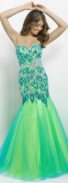 prom dress Aqua Green Dress, Trumpet Evening Dress, Blue Prom Dresses, Prom Dress 2014, Vestidos Color Rosa, Long Prom Gowns, 2014 Dresses, Grad Dresses, Tulle Prom Dress