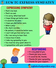 a poster with the words how to express sympathy