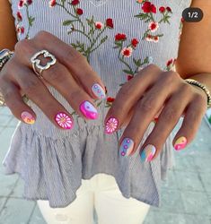 Bible Verses About Peace, Verses About Peace, Nails Styles, Retro Nails, Hippie Nails, Get Nails