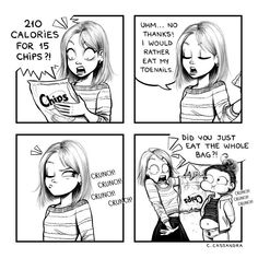 the comic strip shows two girls talking to each other and one is holding a book