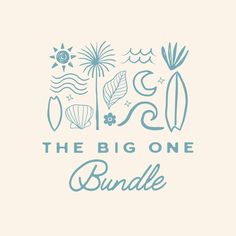 the big one bundle is shown in blue on a white background with an image of flowers and