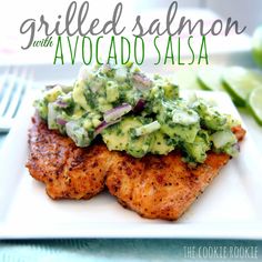 the instagram page for grilled salmon and avocado salsa