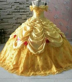 Sweet 16 Quinceanera Dresses Lace Ruffles Off The shoulder 3D Floral Applique | eBay Quince Dresses Yellow, Royal Sweet 16, Beauty And The Beast Quinceanera Dress, Yellow Quinceanera Dresses, Yellow Quinceanera Dress, Royal Ball Gown, Beauty And The Beast Quince, Beauty And The Beast Dress, Themed Prom Dresses