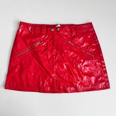 Wet Look Shiny Mini Skirt Gothic School Girl Questions? Leave A Comment Below! Shiny Mini Skirt, Gothic School, Vinyl Mini Skirt, Red Vinyl, Candy Apple Red, Apple Red, Candy Apple, Wet Look, Rue 21