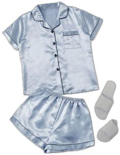 Blue Summer Home Sets, Clean Girl, Pj Sets, Pajama Set, Pajamas, Light Blue, Brand New, Women Shopping, Blue