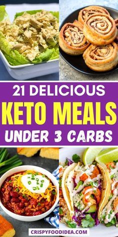 two delicious keto meals under 3 carbs