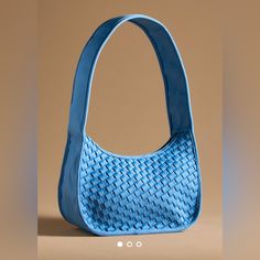 Bnwt Woven Neoprene Shoulder Bag * Neoprene; Cotton Lining * One Inner Zip Pocket * Zipper Closure * Imported Dimensions * 7"H, 11"W, 4.5"D * 11.5" Strap Drop Color: Blue Chic Blue Shoulder Bag With Braided Handles, Chic Blue Bags With Braided Handles, Everyday Square Blue Hobo Bag, Everyday Blue Square Hobo Bag, Everyday Blue Satchel Baguette Bag, Blue Baguette Bag Satchel For Shopping, Blue Baguette Bag With Adjustable Strap For Shopping, Everyday Blue Baguette Satchel Bag, Modern Blue Hobo Bag For Errands