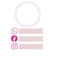 a white background with some pink and purple stickers on it, including a circle