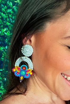 Wearing earrings is our personality trait. These Floral Arch Beaded Earrings are ready for bottomless mimosas with the girls and cocktail hour with that stud at the bar. Bottomless Mimosas, Floral Arch, Cocktail Hour