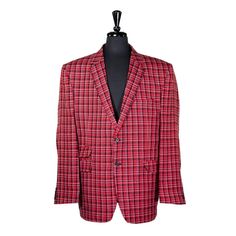 This Chiragh Apparel Blazer Is An Elegant Upgrade On Dapper Tailoring And Features Rich Shades In A Sumptuous Fabric For Elegant Opulence. Fashioned From Premium Quality Wool, This Plaid Check Blazer Features Full Lining In Japanese Silk, A Notch Lapel, Two-Button Closure And Single-Vented Back. A Left Chest Pocket And Three Flap Pockets Appoint The Front While The Inside Has Two (2) Pockets On The Left And One (1) Pocket On The Right. Choose This Elegant Blazer For Your Next Office Business Mee Jacket Lining, Check Blazer, Mens Blazer, Party Jackets, Elegant Blazers, Formal Suit, Tuxedo Suit, Checked Blazer, Japanese Silk