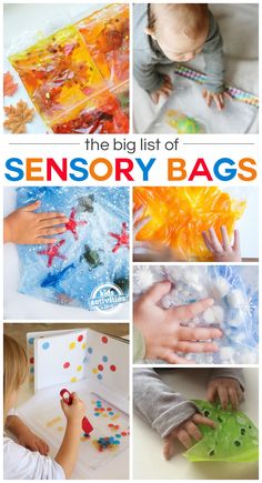 the big list of sensory bags for toddlers to play with and learn how to use them