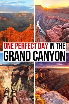 the grand canyon is one perfect day in the grand canyon, and it's amazing