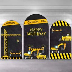 Construction Party Chiara Arch Backdrop Covers Construction Birthday Background, Picture Stand, Seamless Backdrop, Construction Theme, Birthday Photography, Construction Party, Construction Birthday, Printed Backdrops, Birthday Background