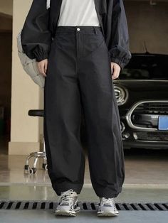 High Waist Casual Baggy Pants with Pockets - SHExFAB