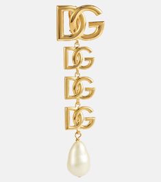 Find DOLCE & GABBANA Dg Drop Earrings on Editorialist. Made in Italy. Closure: clip-on. Material: brass, glass. Designer color name: Oro. Dolce And Gabbana Earrings, Color Name, Gold Drop Earrings, Color Names, Gold Earrings, Color Design, Dolce And Gabbana, In Italy, Brass