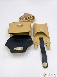 BirdinBag - Womens 2pcs Waist Bag Set: Phone Purse & Solid Color Fanny Pack, Fashionable Belt Bag Travel Pouch Shoulder Bag With Belt, Gold Belt Bag With Removable Pouch For Daily Use, Everyday Pouch Bags With Belt, Everyday Belt Pouch Bag, Belted Pouch Bag For Everyday Use, Belted Pouch Shoulder Bag, Everyday Belted Pouch Bag, Travel Pouch Bag With Belt, Travel Pouch Bag With Belt Detail