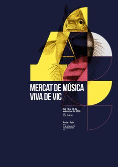 a poster with an image of a fish and the words mercat de musica