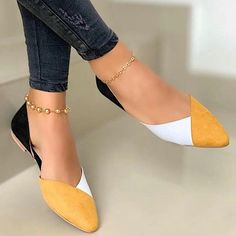 2021 spring Women Flat Fashion Mixed Colors Ladies Loafers Pointed Toe Slip on Casual Sandals Comfortable Female Office Shoes F.T.O Fashion Store F.T.O Fashion Store f-t-o-fashion-store.myshopify.com Yellow / 43 [option3] Colombia Shoes, Women Casual Flats, Ballerina Heels, Comfortable Loafers, Walking Shoes Women, Casual Flat Shoes, Loafers Style, Low Heel Shoes, Womens Ballet Flats