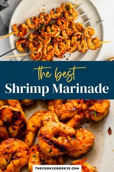 the best shrimp marinade recipe with text overlay