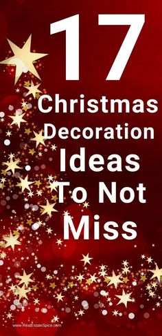 a christmas tree with stars on it and the words 17 christmas decoration ideas to not miss