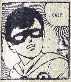 a drawing of a man with glasses and a speech bubble above his head that says gas