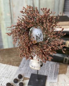 Pillar Candle Ring Burnt Orange Astilbe Artificial Flowers Mini Floral Wreath 3" - Picture 1 of 2 Autumn Wedding Decor, Floral Candle Rings, 3 Picture, Candle Wreaths, Candle Ring, Small Wreaths, Floral Wreaths, Candle Plate, Candle Displays