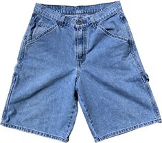 Levi's's unisex blue, cotton shorts. Good condition, size L (10 - 12) and XL (14 - 16). Detailed measurements: Hip - 42 inches Waist - 43 inches Rise - 12.5 inches Inseam - 10.5 inches Blue Cotton Shorts, Levis Shop, Carpenter Jeans, Mens Denim Short, Cotton Shorts, Jean Shorts, Vintage 90s, Levi's, Mens Short