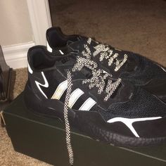 Selling Size 13 Adidas Nite Runner Joggers, They Are Practically Brand New And Have Only Been Worn Outside Once. Reason For Selling Is Due To Me Needing Money At The Current Moment. They Are Excellent Shoes And Feel Amazing On Your Foot And I Definitely Reccomend! Adidas Nite Jogger, Nite Jogger, Need Money, Shoes Adidas, Adidas Black, Black Adidas, Adidas Shoes, Adidas Women, Womens Shoes Sneakers