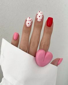 Nail Aesthetics, Romantic Nails, Happy Nails, Nail Designs Valentines, Casual Nails, Red Nail Designs, Holiday Nail, Nails Tumblr