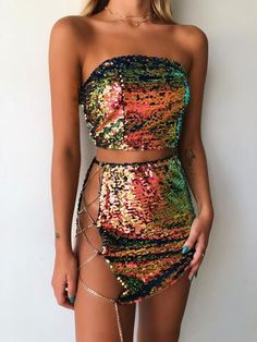 Music Festival Dress, Cochella Outfits, Sequin Set, Outcast Clothing