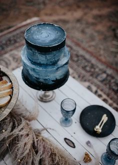 a table topped with lots of different types of food