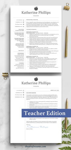 The Art of Resume Teacher Resume Template Design with Apple Desig Teacher Resumes, Personal Stationary