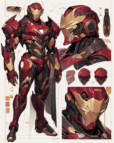 an image of a character from the movie iron man armor concept art by mark taylor