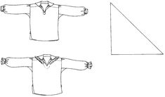 three different views of a man's shirt with his hands on his hips and arms out