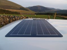 a solar panel on the roof of a car