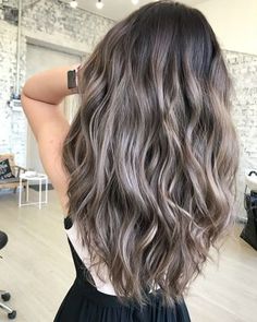 Ash Brown Hair Dark Roots, Mushroom Ash Brown Hair Balayage, Babylights Hair, Brown Ombre Hair, Ash Brown Hair, Ombré Hair, Winter Hair Color, Ash Brown, Ombre Hair Color