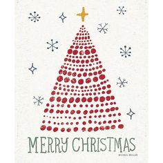 Merry Christmas Crop Poster Print - Michael Mullan-VARPDX73330 Image 1 Simple Watercolor Christmas Cards, Simple Watercolors, Family Christmas Crafts, Handmade Posters, Christmas Card Watercolor, Cards Drawing, Blue Christmas Tree Decorations, Diy Christmas Paintings