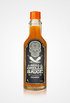 a bottle of hot sauce on a white background