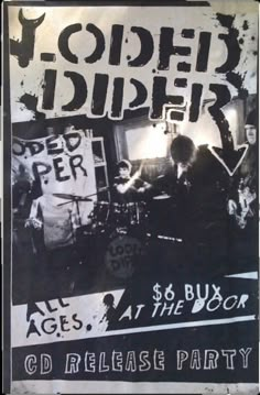 an old poster with the words odd duder and other things in black and white