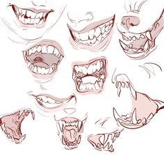 an image of various mouths and teeth