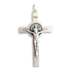 A very special cross, handmade in Italy by skilled craftsmen. Perfect for your rosary. Saint Benedict Crucifix size 2" Perfect size for rosary parts. An oxidized silver-color St. Benedict crucifix with great detail. Of course there is also the St. Benedict medal in the front and in the back of the crucifix. It's a fantastic cross. Blessed by Pope Francis during public audience in Saint Peter Square. The Saint Benedict Medal is a Catholic sacramental medal containing symbols and text related to t Saint Benedict Medal, St Benedict Cross, St Benedict Medal, Saint Peter Square, Pope Leo, Catholic Cross, Benedict Medal, Pope Benedict, St Benedict