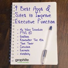 a notepad with the words best apps and sites to improve function