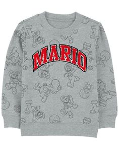 He'll love having his favorite video game character on this super soft pullover, complete with a chenille patch on the front. Video Game Character, Chenille Patch, Carter Kids, Super Mario Bros, Mario Bros, Shop Clothing, Game Character, Super Mario, Sweater Hoodie