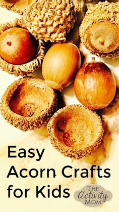 Fall Acorns, Easy Fall Crafts, Autumn Activities For Kids, Easy Arts And Crafts, Fall Crafts For Kids, Crafts For Kids To Make, Camping Crafts