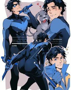 Nightwing Art, Nightwing Robin, Instagram Boys, Batman And Robin